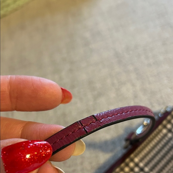 Coach Black and Red Plaid Wristlet - Picture 5 of 8